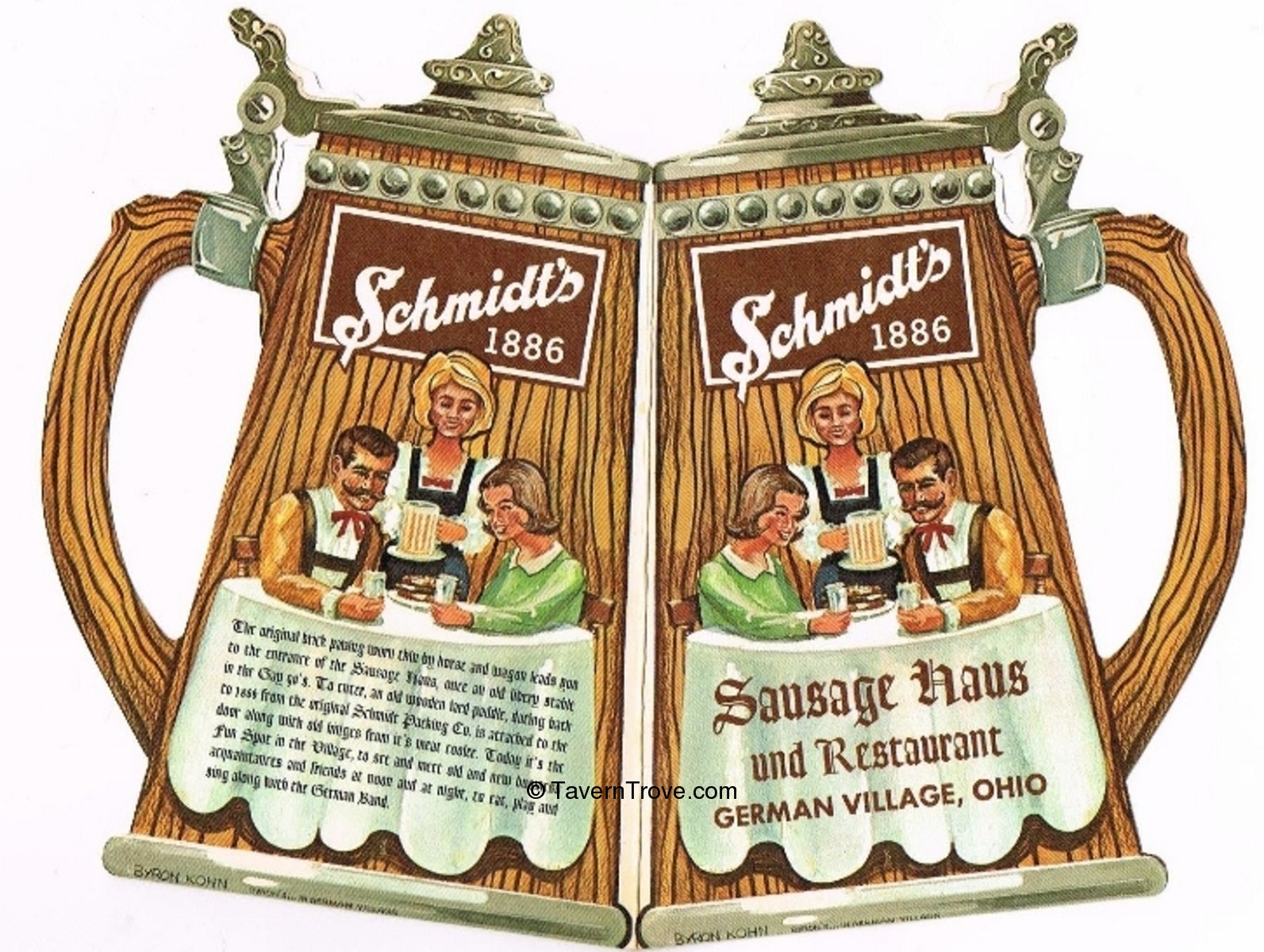 Item 34071 1969 Schmidt's Sausage Haus Menu Cover