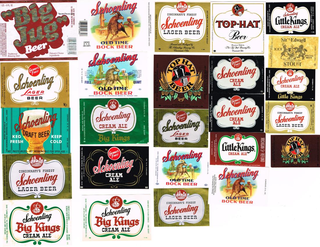 Schoenling Beer/Ale Top Hat beer lot of 25