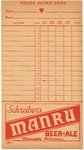 Schreiber's Manru Beer-Ale Hearts Scorecard