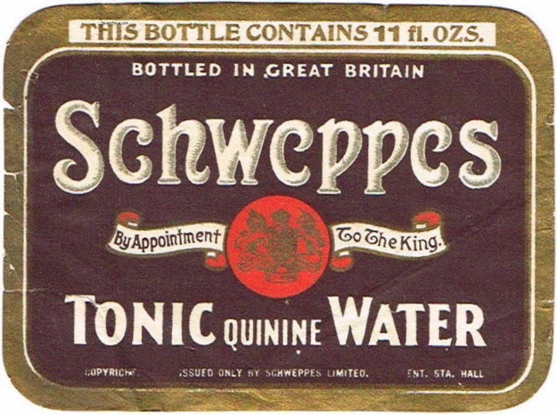 Item 86645 1916 Schweppes Tonic Quinine Water Label