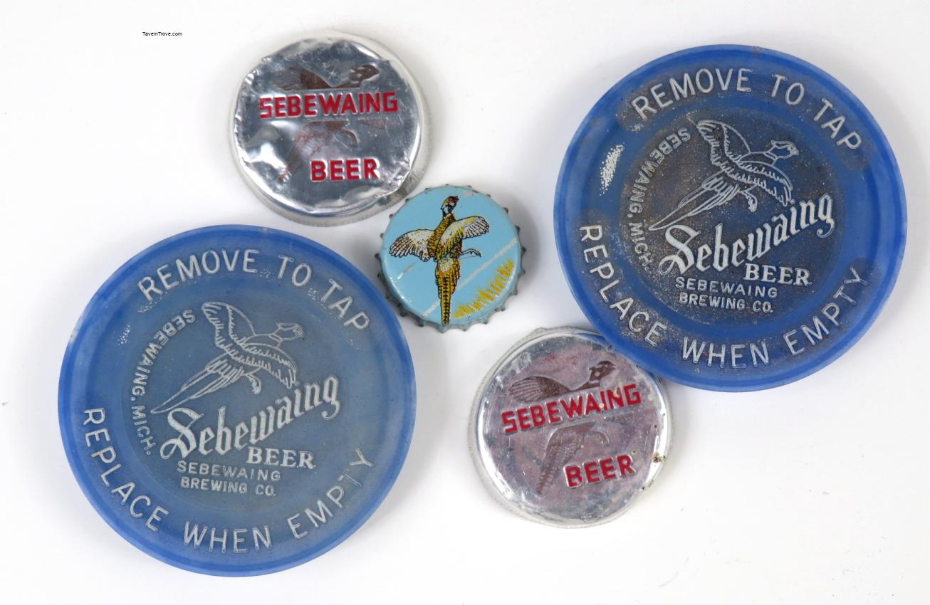 Sebewaing Beer Bottle/Keg Caps Lot of Five