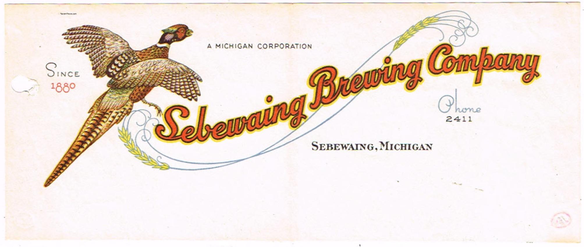 Sebewaing Brewery Letterhead