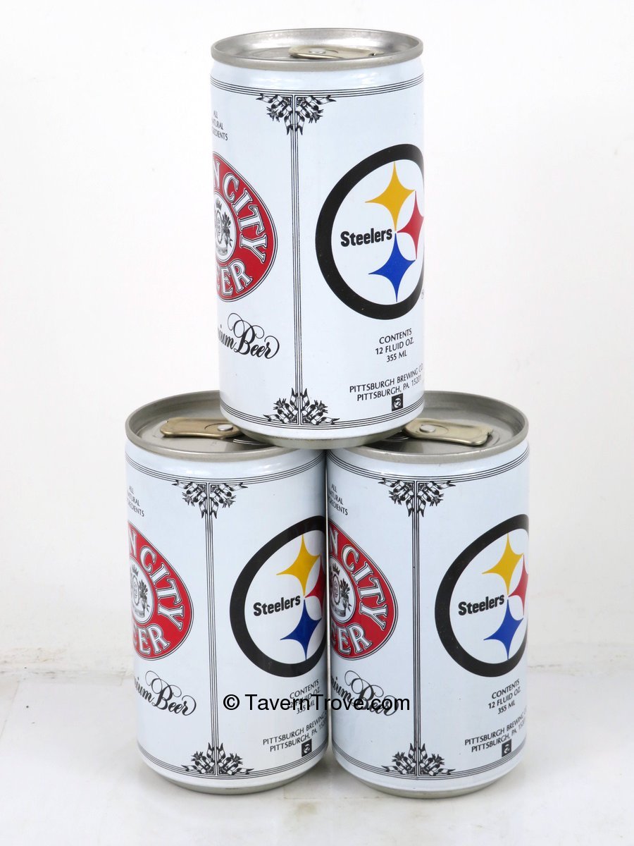 Item 96771 1980 Set of 3 Iron City Beer Pittsburgh Steelers Football