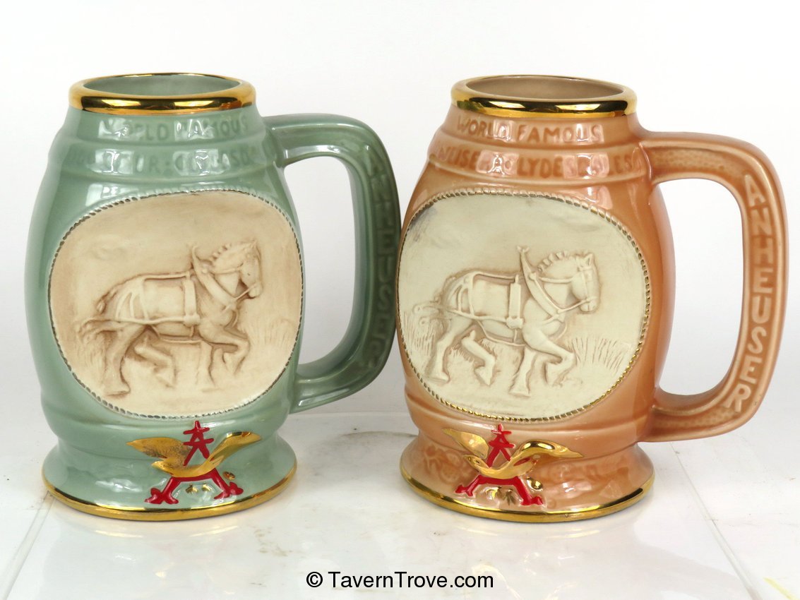 Set of Two James B. Beam Clydesdale Steins