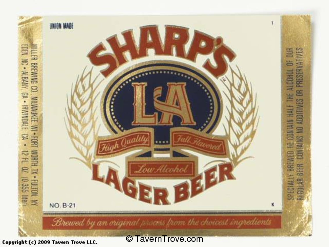 Sharp's LA Lager Beer