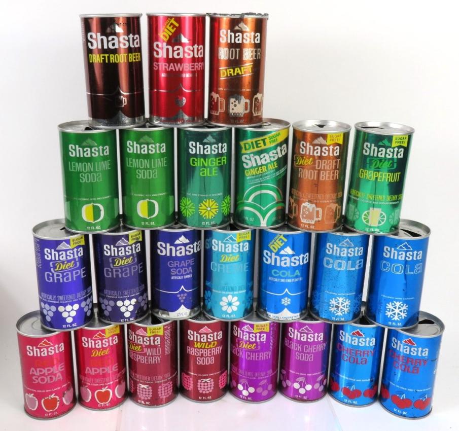 Shasta Soda Straight Steel Lot of 24