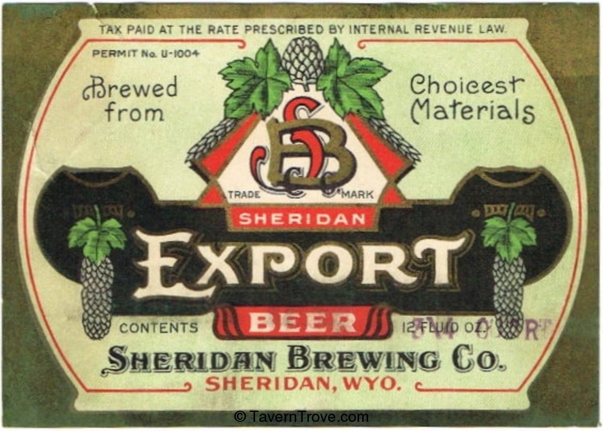Sheridan Export  Beer