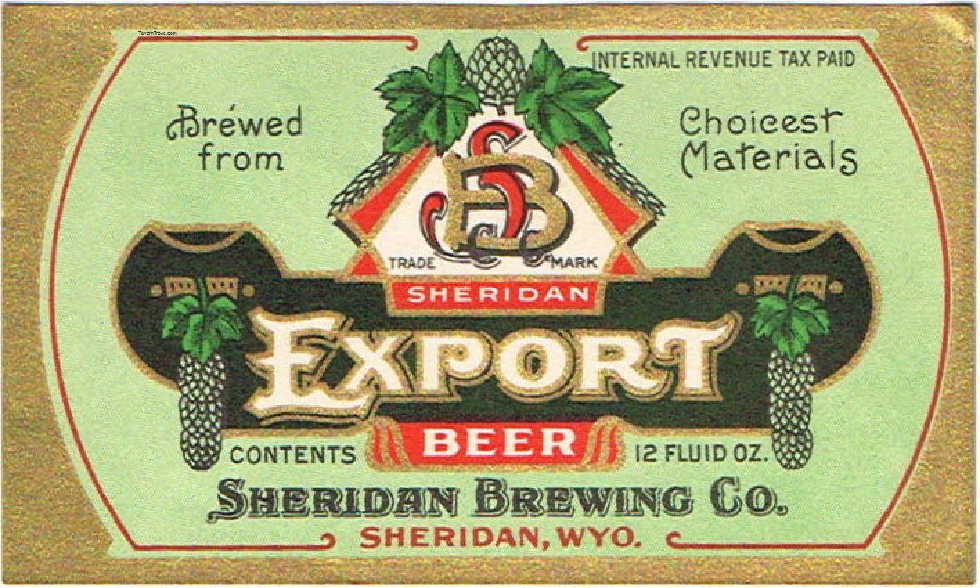 Sheridan Export Beer