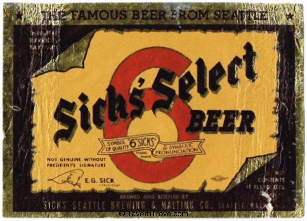 Sicks' Select Beer