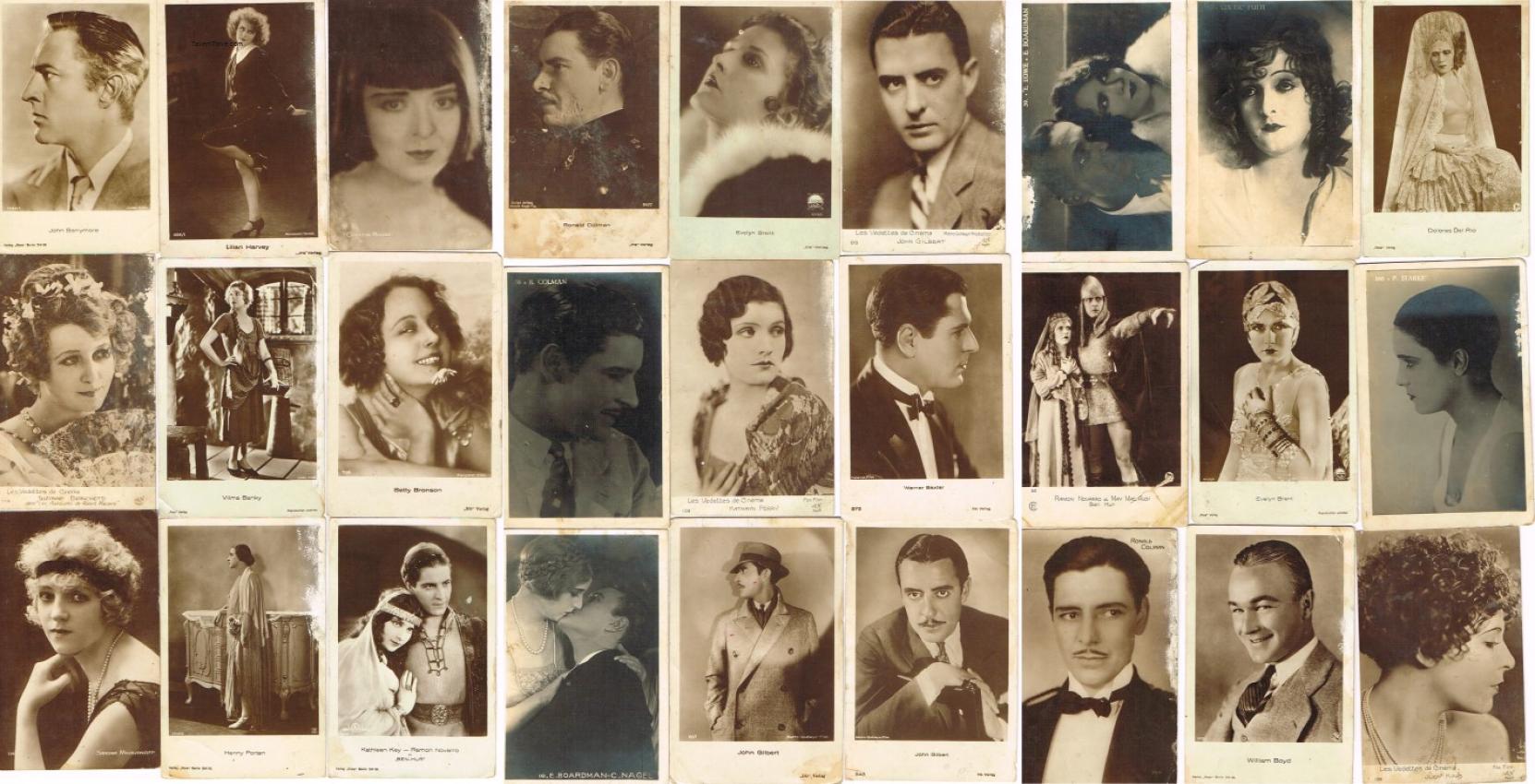 Silent Movie Stars Lot of 27
