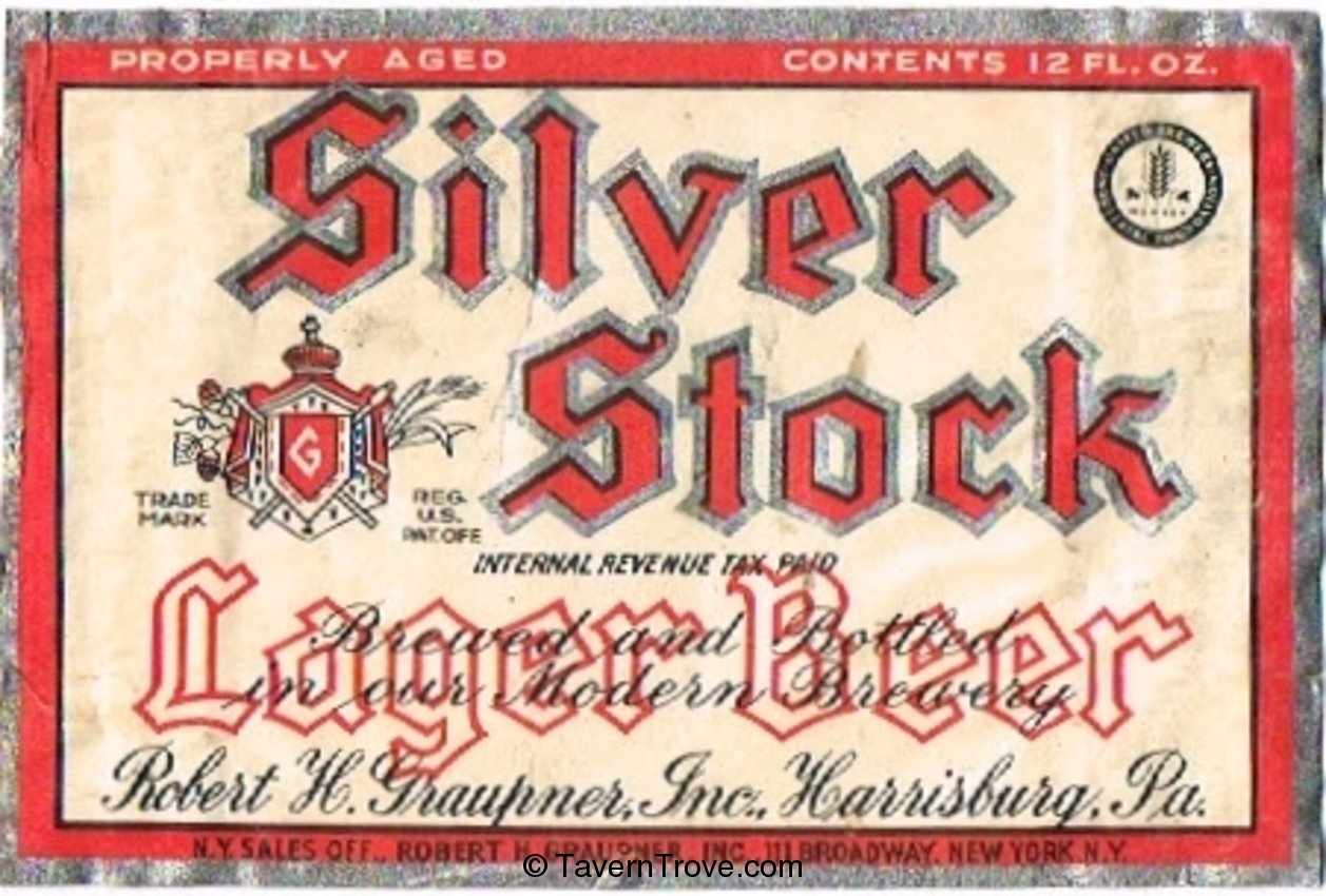 Silver Stock Lager Beer