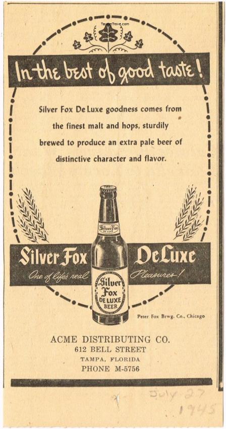 Silver Fox DeLuxe Beer