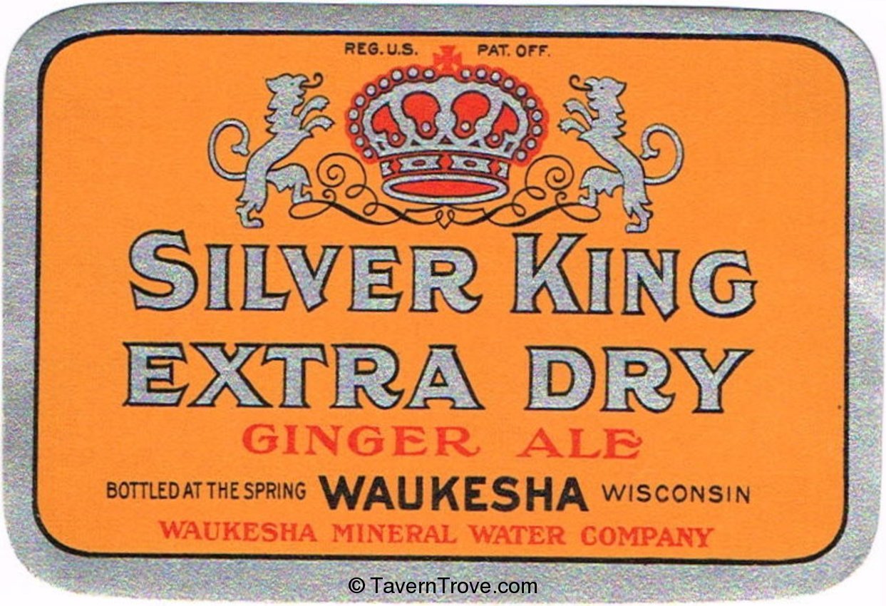 Item 95955 1940 Silver King Extra Dry Ginger Ale Label