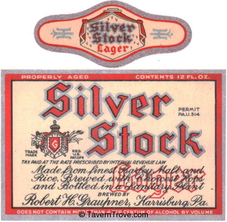 Silver Stock Lager Beer