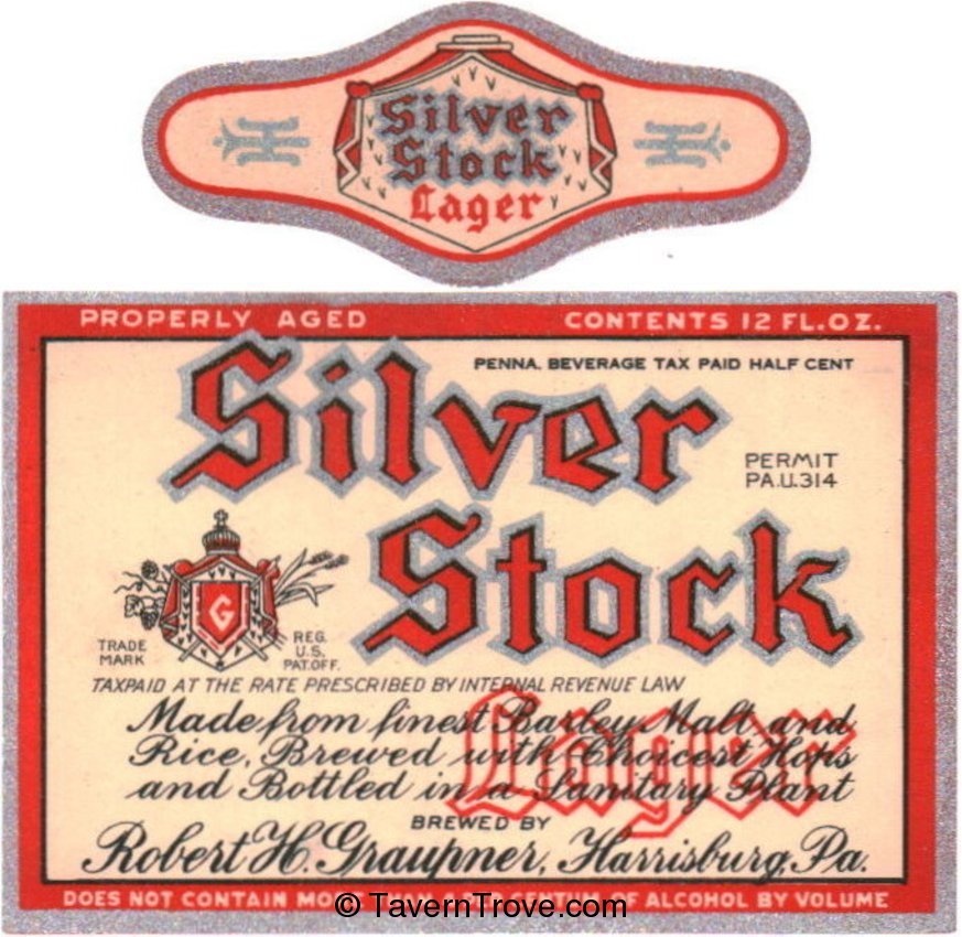 Silver Stock Lager Beer