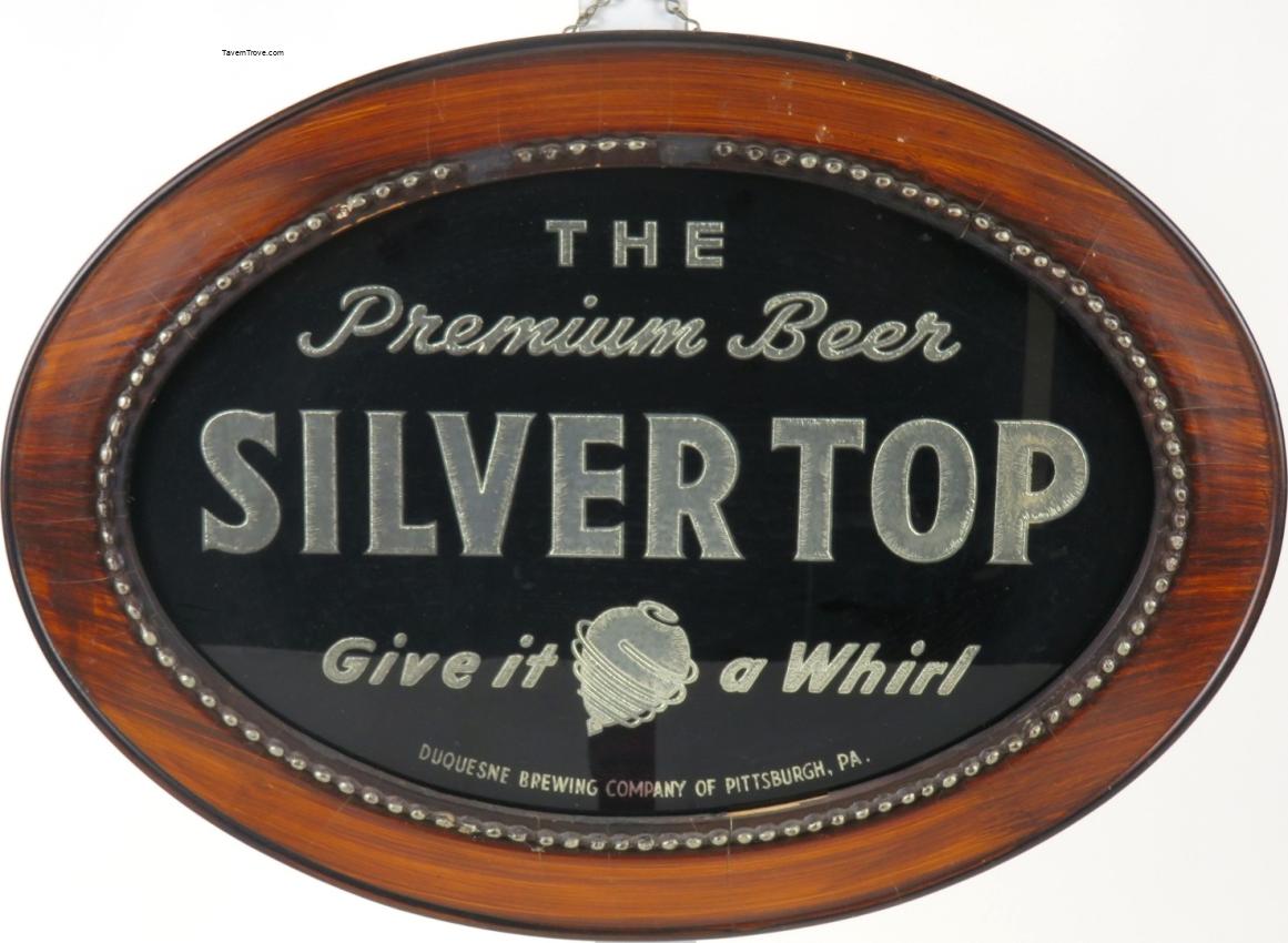 Silver Top Beer Reverse-Painted Glass