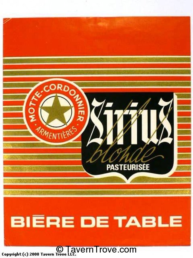 Sirius Blonde Bière De Table