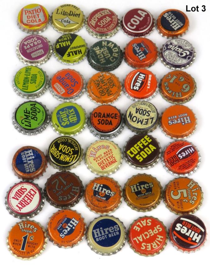 Soda Bottle Cap Crown Lot #3 Hires Root Beer Patio