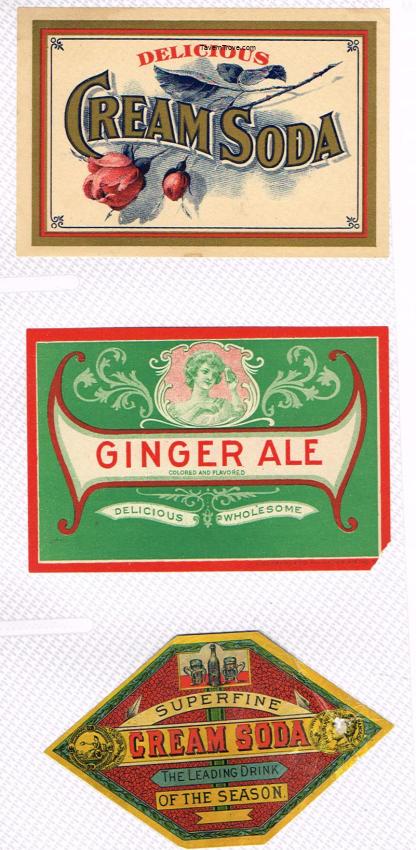 Soda Lithographer Superfine Stock Labels Cream Soda Ginger Ale