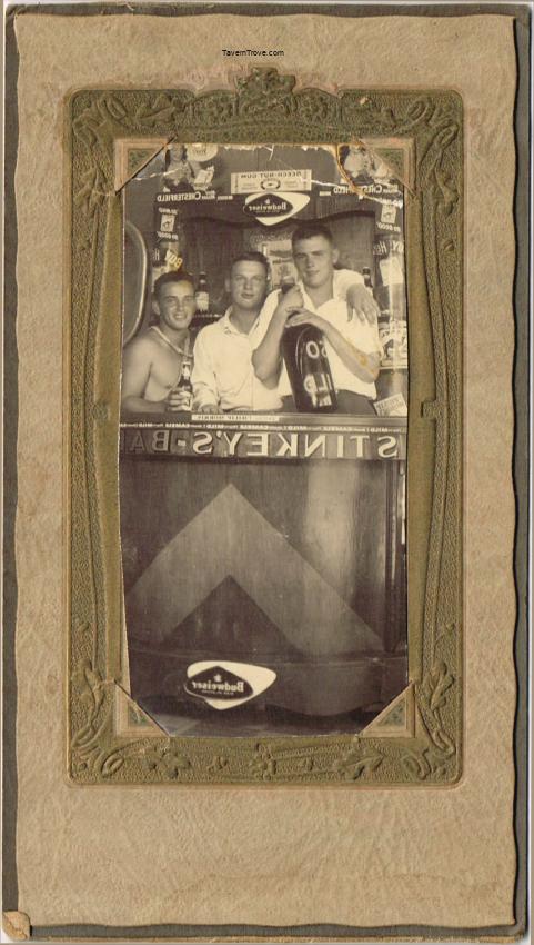 Souvenir Photo (reversed) Stinkey's Bar Budweiser Signs