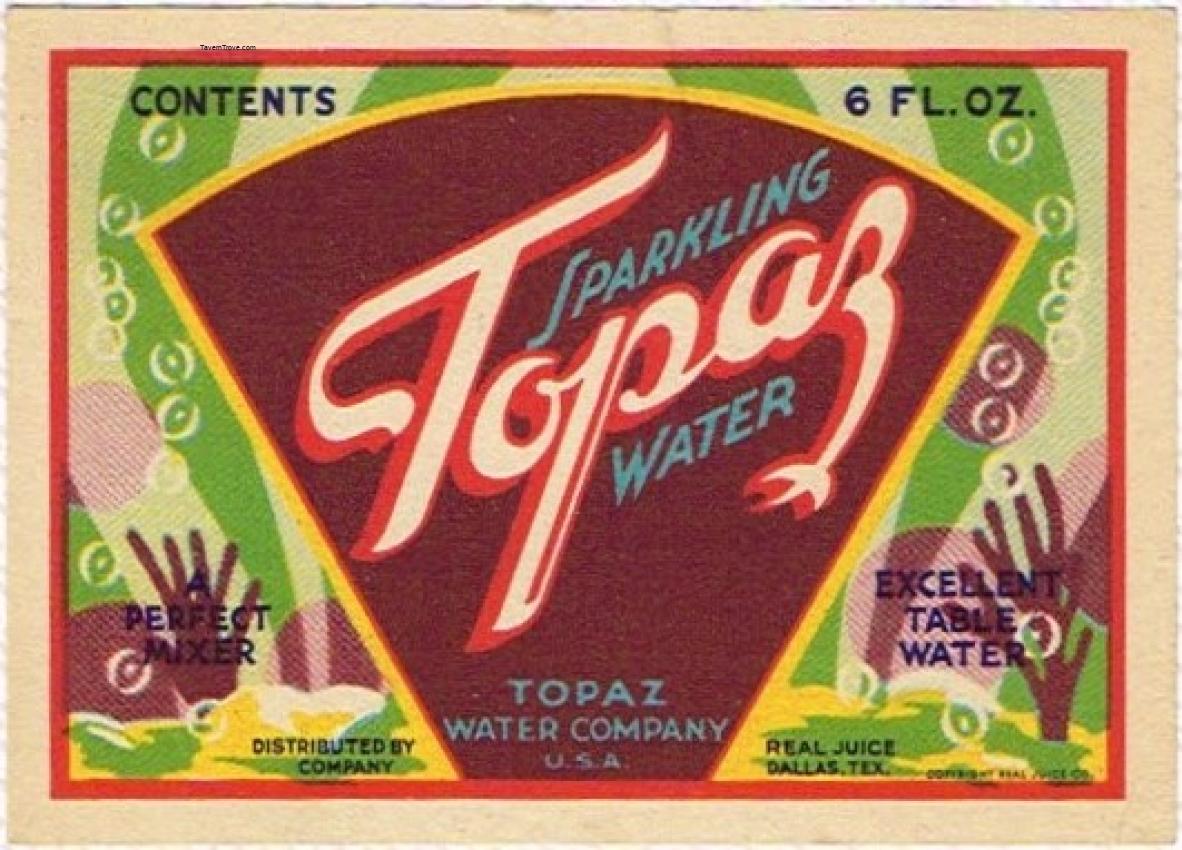 Sparkling Topaz Water Real Juice Co. Dallas Texas 6oz