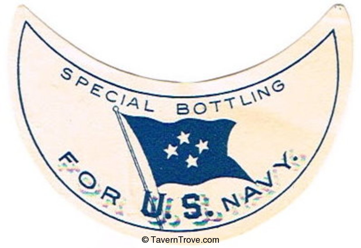 Special Bottling For U.S. Navy neck label