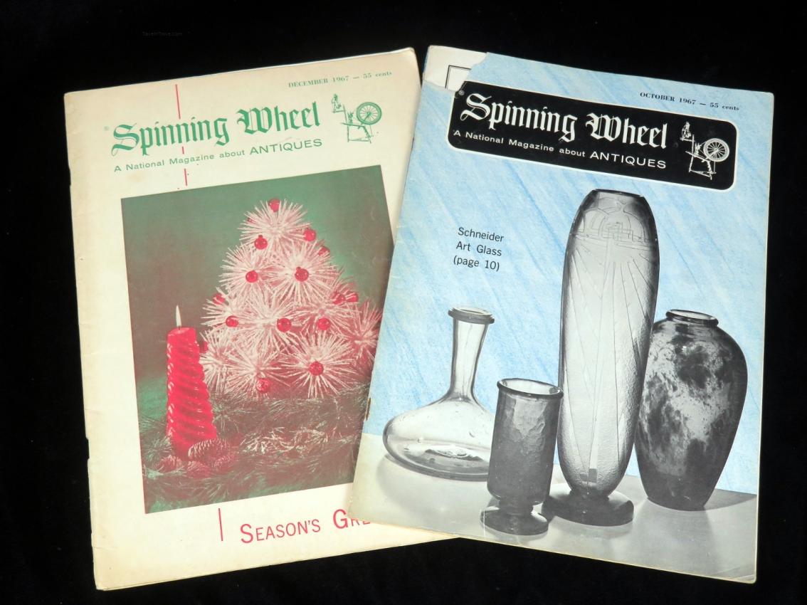 Spinning Wheel Antique Collector Magazine Lot of Two
