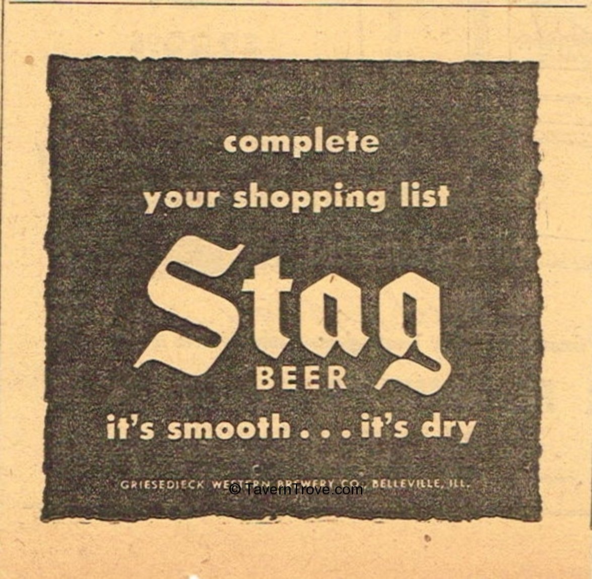 Stag Advertising Item #79471 1949 Stag Beer Paper Ad