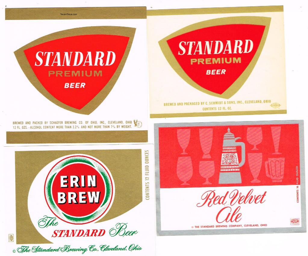 Standard Brewery Erin Brew/Red Velvet Ale lot of 4