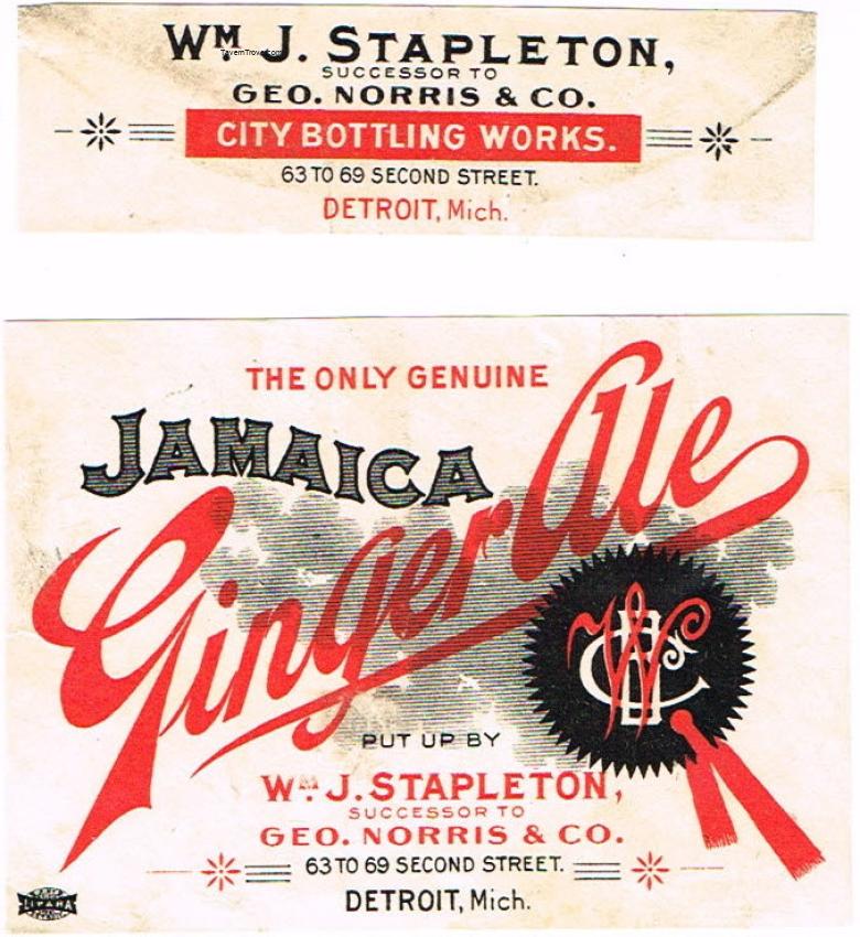 Stapleton Jamaica Ginger Ale Detroit Michigan