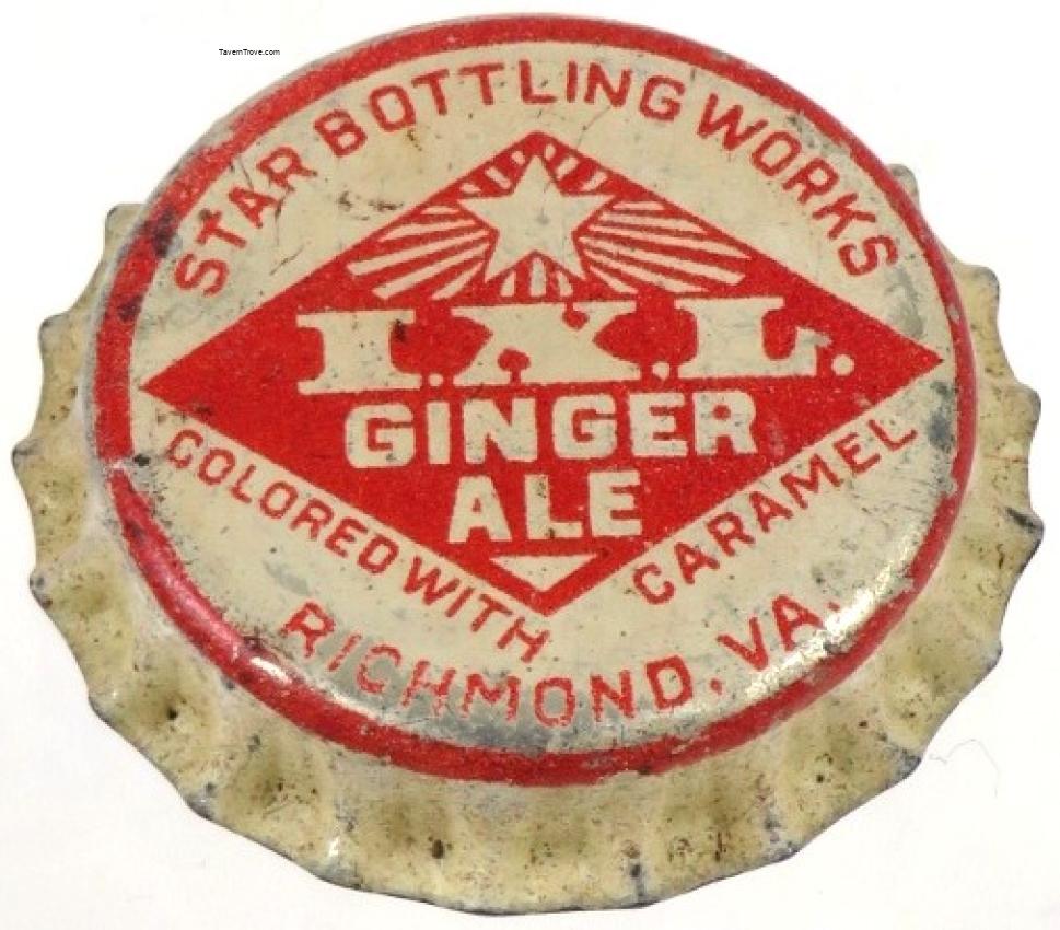 Star Bottling I. X. L. Ginger Ale Richmond Virginia