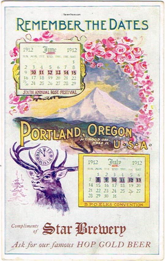 Star Brewery Elks Club Convention Calendar