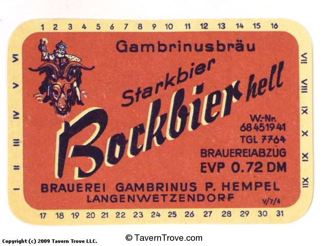 Starkbier Bockbier Hell