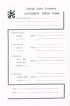 Stationery Order Form