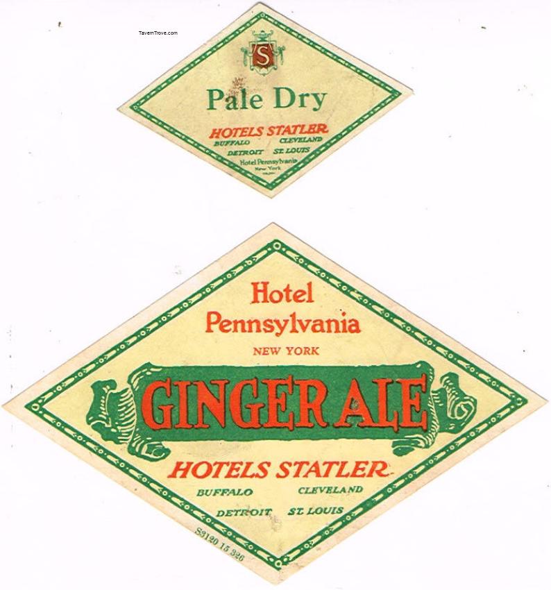 Statler Hotel Pennsylvania Ginger Ale