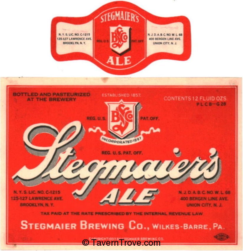Stegmaier's XXX Ale