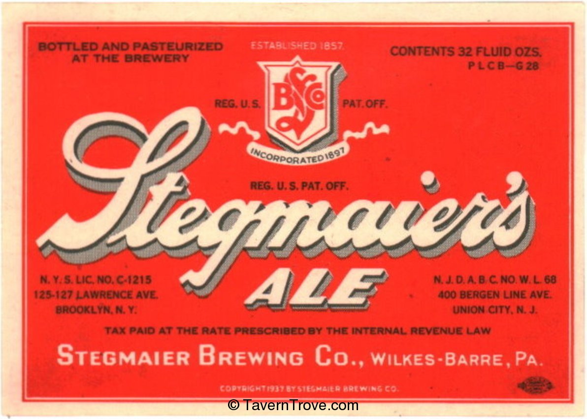 Stegmaier's XXX Ale