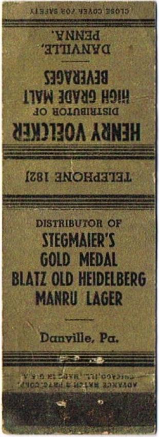 Stegmaier's Gold Medal Beer
