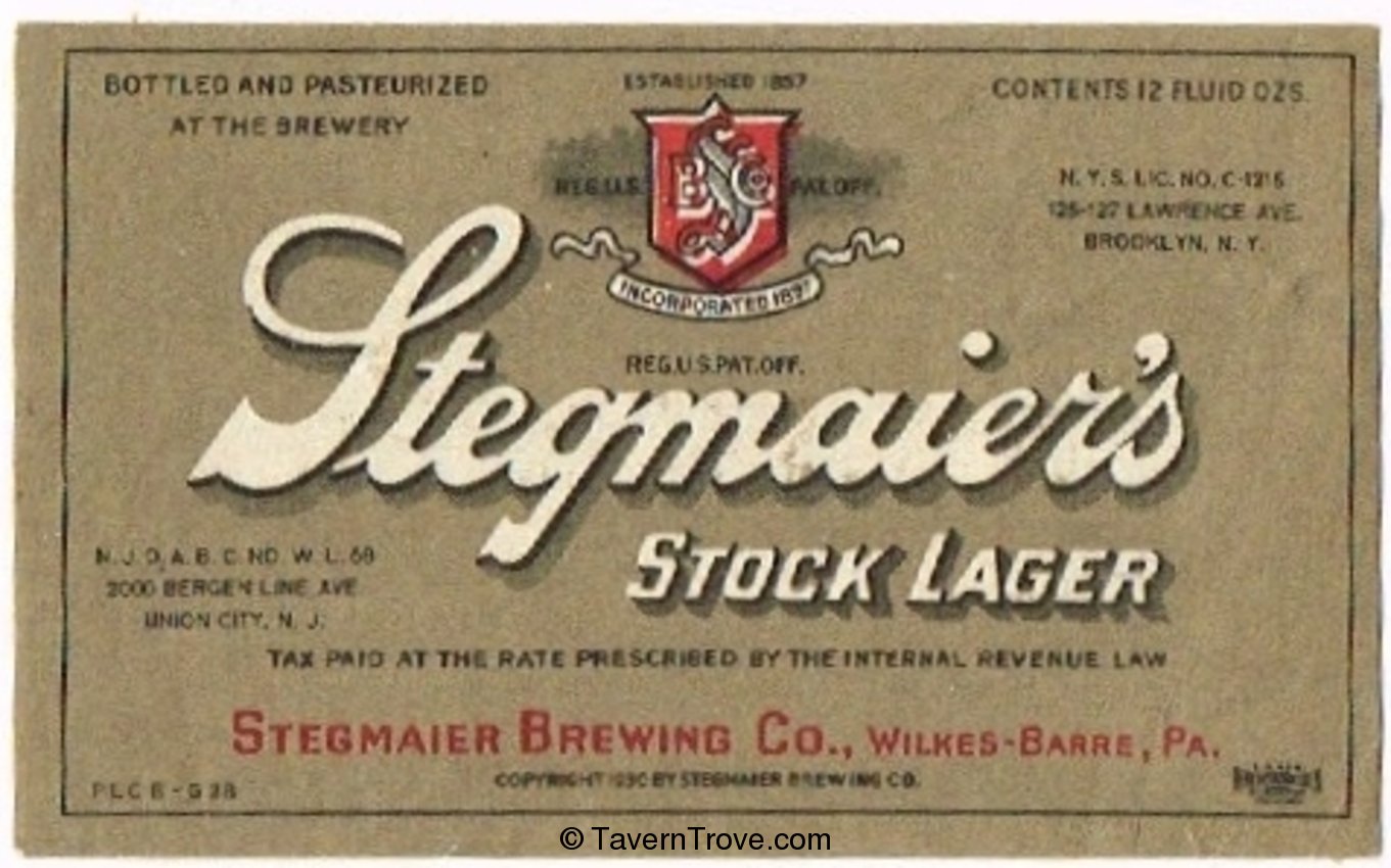 Stegmaier's Stock Lager