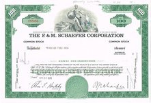 F. & M. Schaefer Brewing Co. 100 Shares