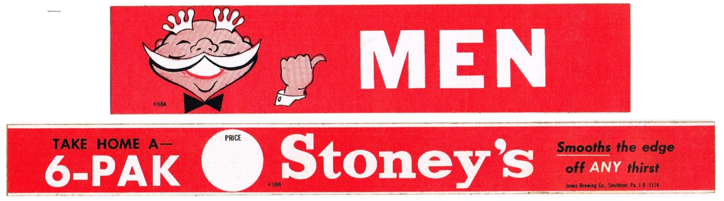 Stoney's Beer Shelf Sign  & Men's Room Sign