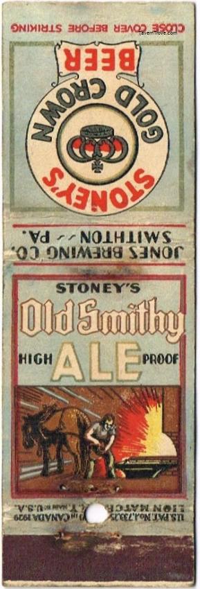 Stoney's Gold Crown Beer Old Smithy Ale