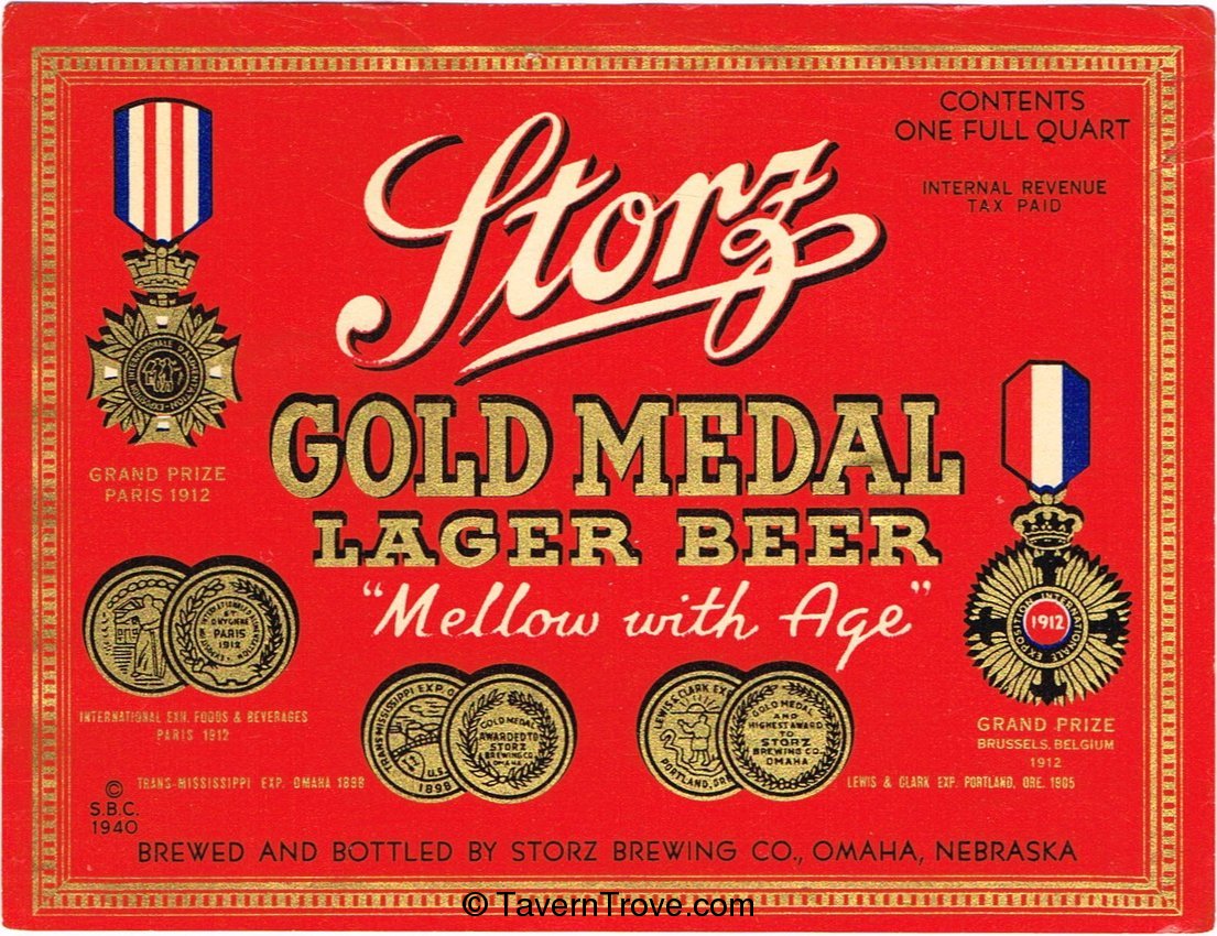 Storz Gold Medal Lager Beer