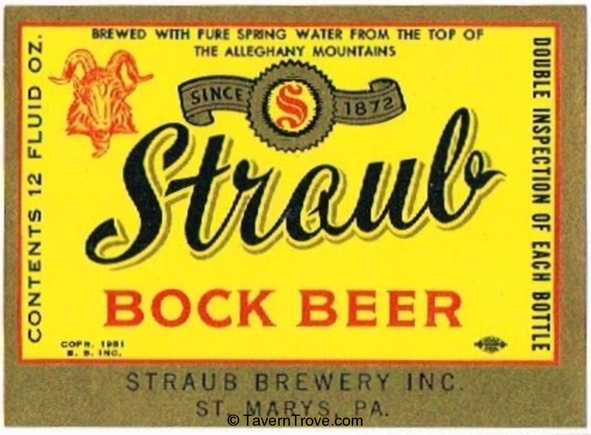Straub Bock  Beer