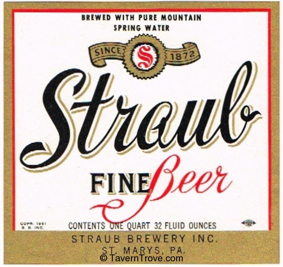 Straub Fine  Beer