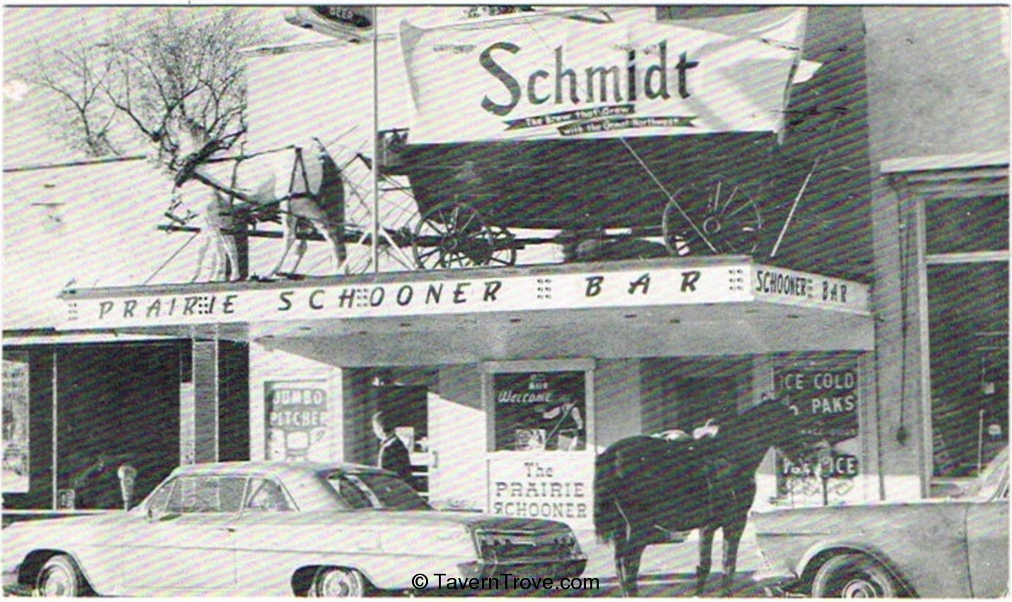 Schmidt Beer Sign on the Prarie Schooner Bar in Prarie Du Chein, Wisconsin