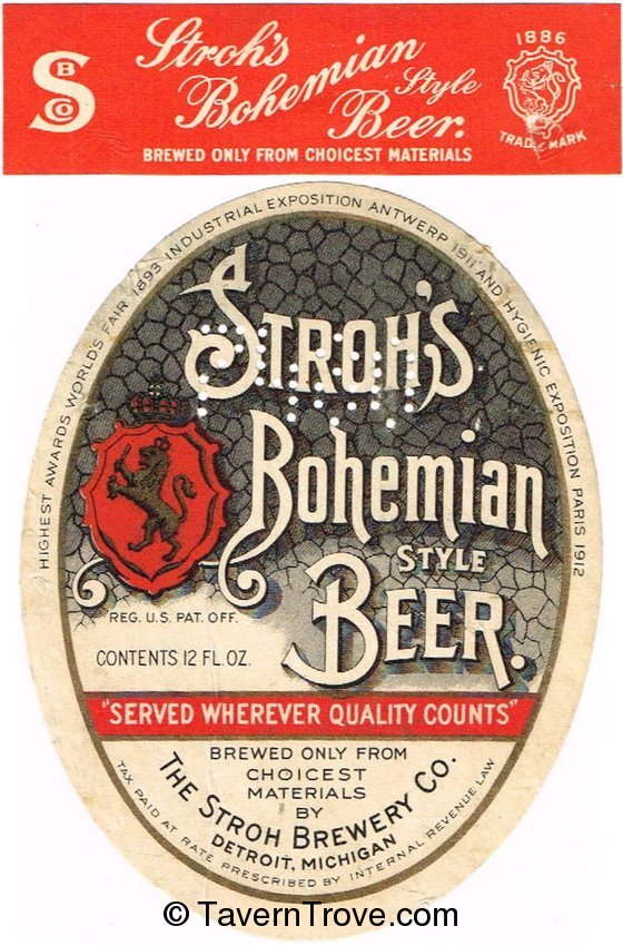 Stroh's Bohemian Beer
