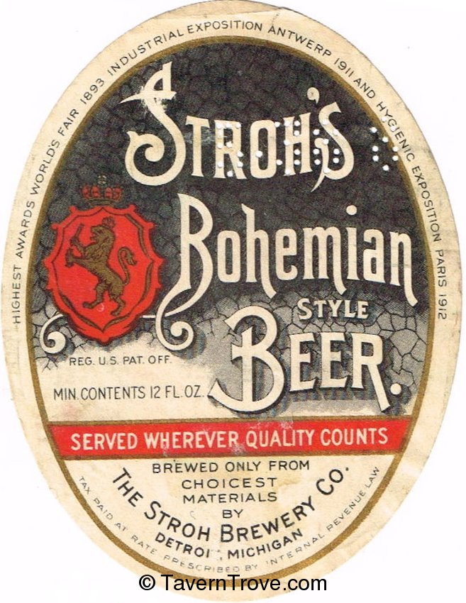 Stroh's Bohemian Beer