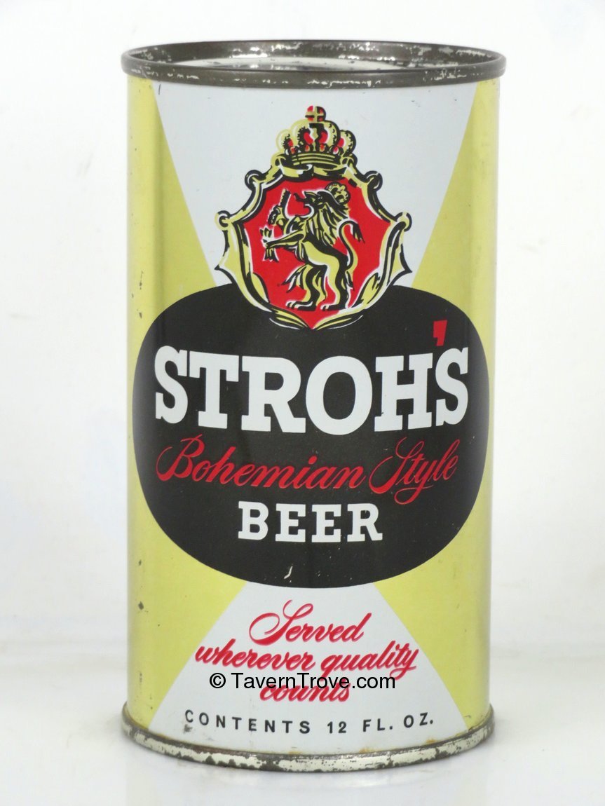 Item 11221 1958 Stroh's Bohemian Light Beer Flat Top Can 13730.1a