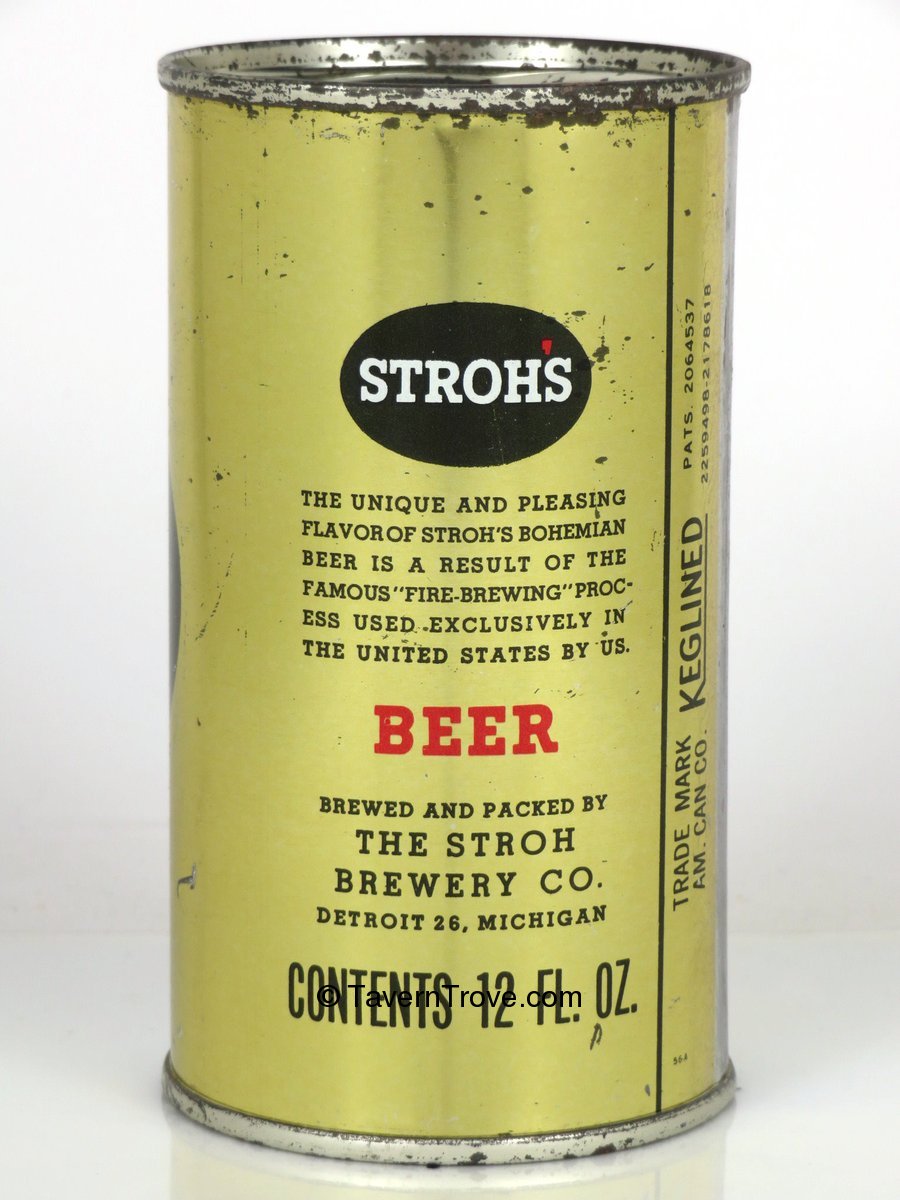 Item 29567 1958 Stroh's Bohemian Light Beer Dupe Flat Top Can 13730.1